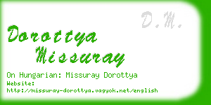 dorottya missuray business card